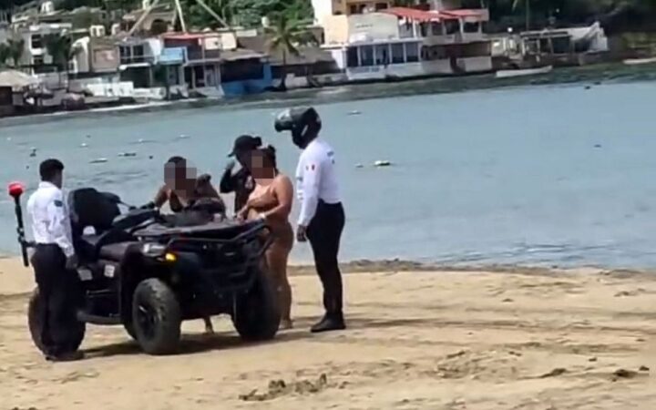 Detienen a 34 turistas por ignorar bandera negra en playas de Guayabitos