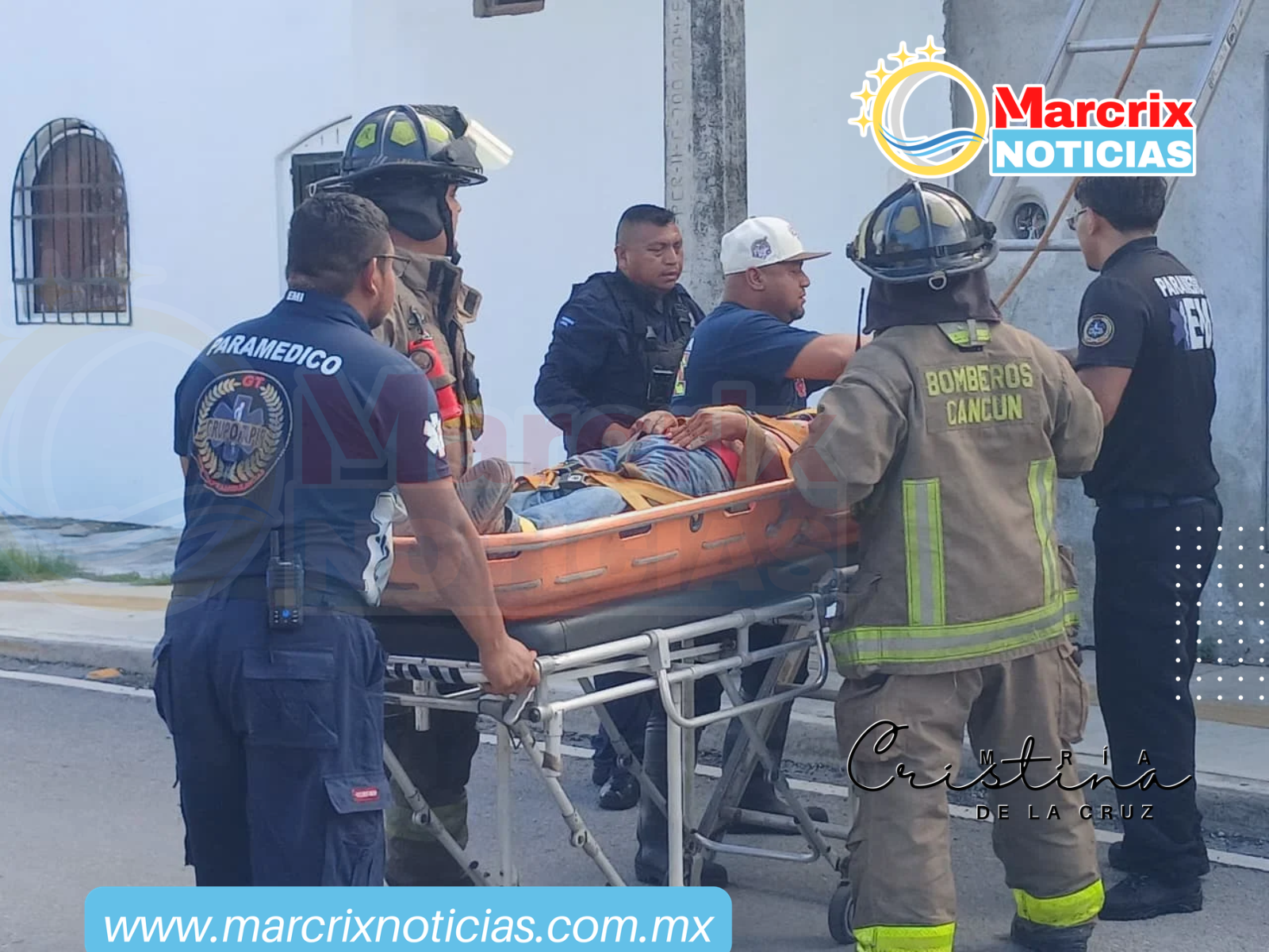 Trabajador recibe descarga eléctrica mientras realizaba labores de cableado en Cancún