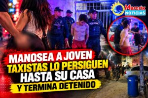 Manosea a joven en Playa del Carmen, taxistas lo persiguen hasta su casa para hacer justicia por su propia mano