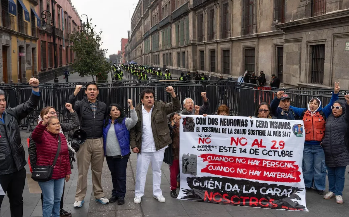 Trabajadores del IMSS anuncian marcha nacional el 30 de octubre pese a aumento salarial