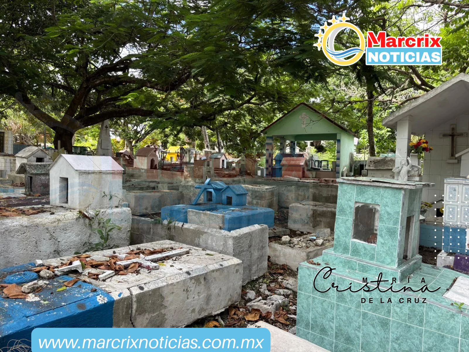 Panteón Los Álamos de Cancún presenta deterioro y acumulación de basura previo al Día de Muertos